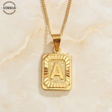 Vintage 18KGP Plated A-Z Letter Necklace Pendant Sale