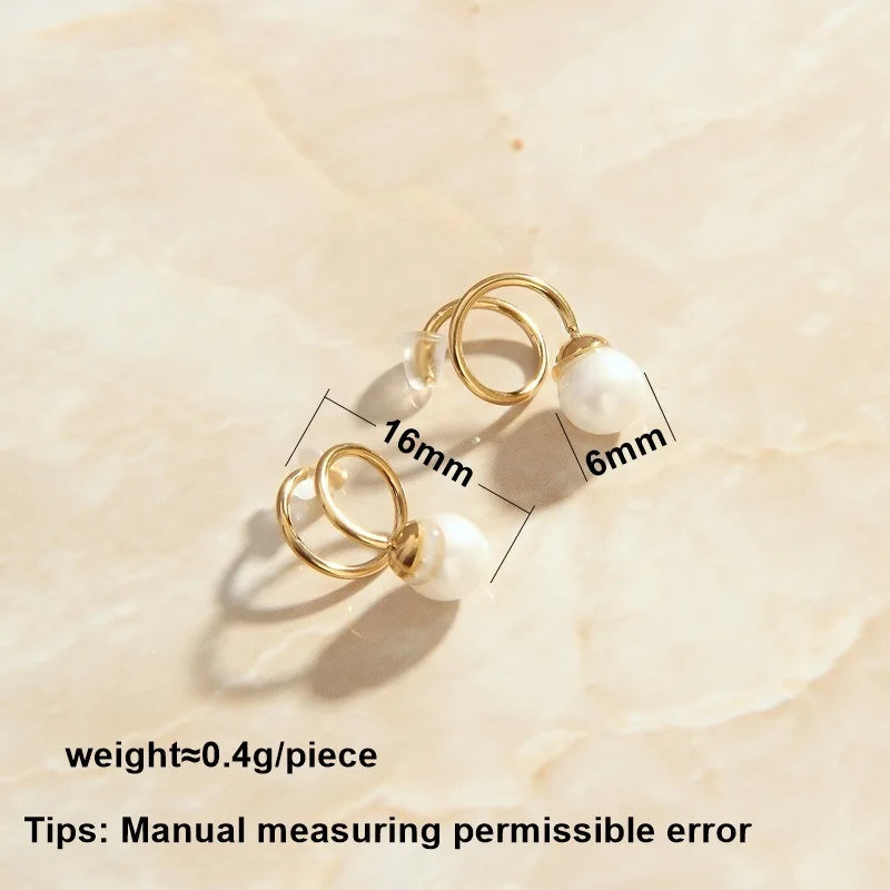 Freshwater Pearl Spiral Hoop Earrings Fine Jewelry