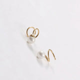 Freshwater Pearl Spiral Hoop Earrings Fine Jewelry