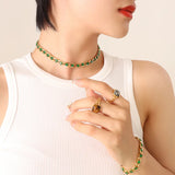 Green Zircon Bracelets & Bangles Men Jewelry