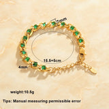 Green Zircon Bracelets & Bangles Men Jewelry