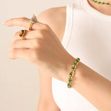 Green Zircon Bracelets & Bangles Men Jewelry