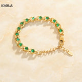 Green Zircon Bracelets & Bangles Men Jewelry