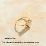 Goddess Peach Heart Zirconia Ring Size 6 7 8