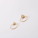 Goddess Peach Heart Zirconia Ring Size 6 7 8