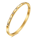 Plated Lady Charms Bangle 4mm Bracelet Wedding Jewelry