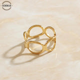 Hollowed Out Wedding Rings for Women and Men - Size 6 7 8 - Christmas Gift