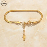Goddess Women's Bracelet with Anchor Charms 18KGP Filled