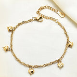 Women's Peach Heart Love Bracelet Fine Jewelry