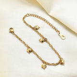 Women's Peach Heart Love Bracelet Fine Jewelry