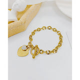 Resin Charms 18KGP Plated Maiden Bracelet
