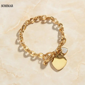 Resin Charms 18KGP Plated Maiden Bracelet