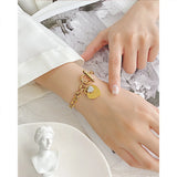 Resin Charms 18KGP Plated Maiden Bracelet