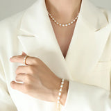 Plated Perfume Women Bracelets Freshwater Pearl Bead Bracelet Anchor