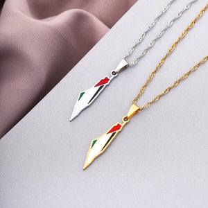 Ethnic Stainless Steel Map Pendant Necklace for Women and Men