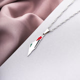 Ethnic Stainless Steel Map Pendant Necklace for Women and Men