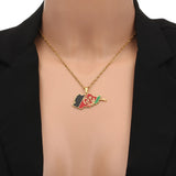 Afghanistan Map Flag Pendant Necklace Stainless Steel Ethnic Jewelry