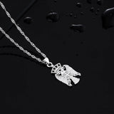 Serbia Eagle Pendant Necklace Silver Charm Stainless Steel Chain Jewelry