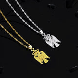 Serbia Eagle Pendant Necklace Silver Charm Stainless Steel Chain Jewelry