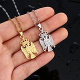 Serbia Eagle Pendant Necklace Silver Charm Stainless Steel Chain Jewelry