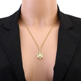 Serbia Eagle Pendant Necklace Silver Charm Stainless Steel Chain Jewelry