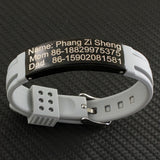 SOS Kids ID Bracelet Soft Silicone Emergency Name Phone
