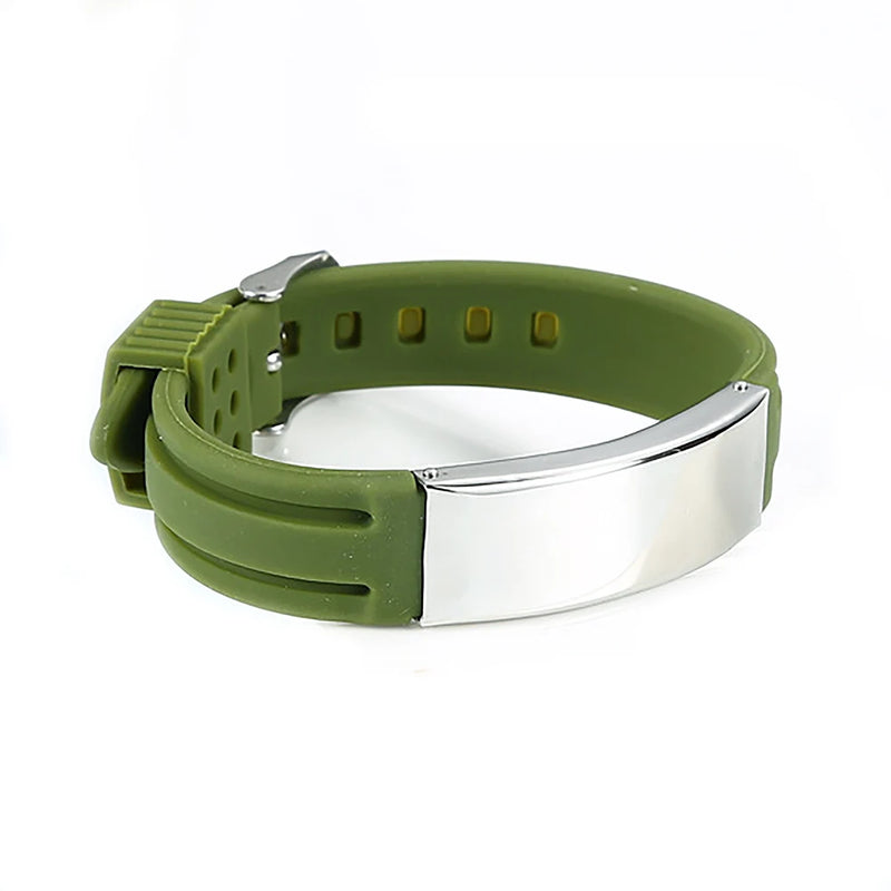 SOS Kids ID Bracelet Soft Silicone Emergency Name Phone