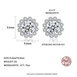 Silver Diamond Moissanite Earing Wedding 925