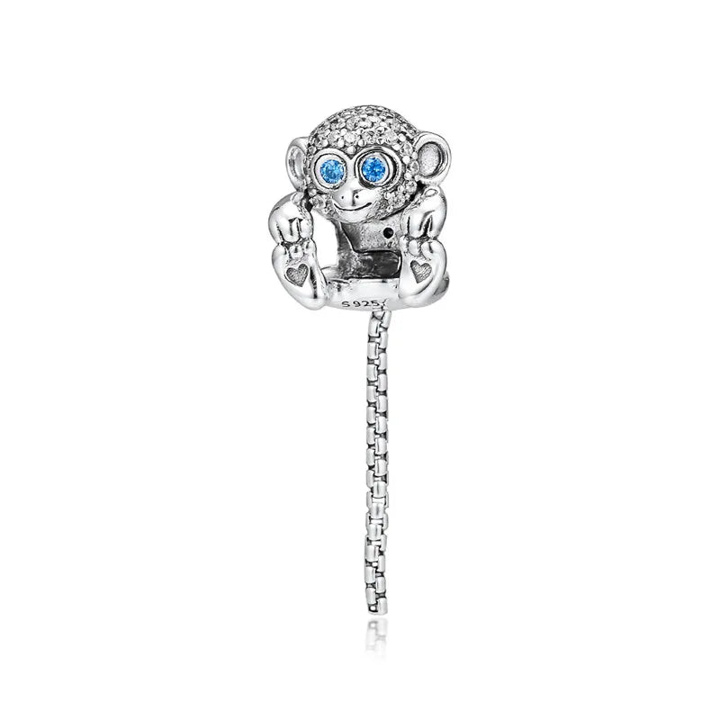 SPARKLING MONKEY Beads 925 Silver DIY Beads