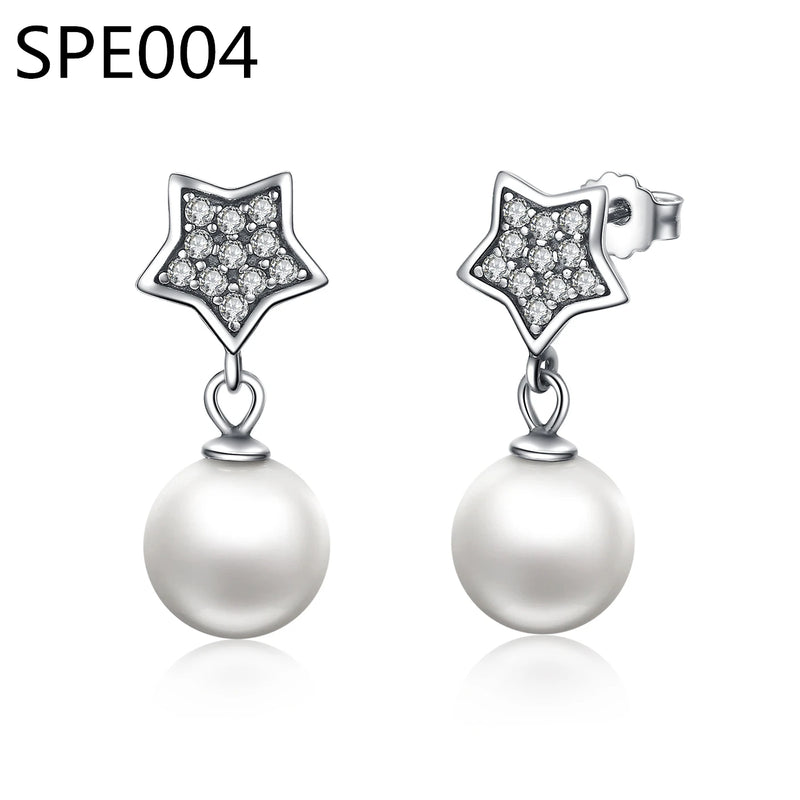 SPE1 Silver Tassel Cubic Zirconia Earrings