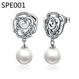 SPE1 Silver Tassel Cubic Zirconia Earrings