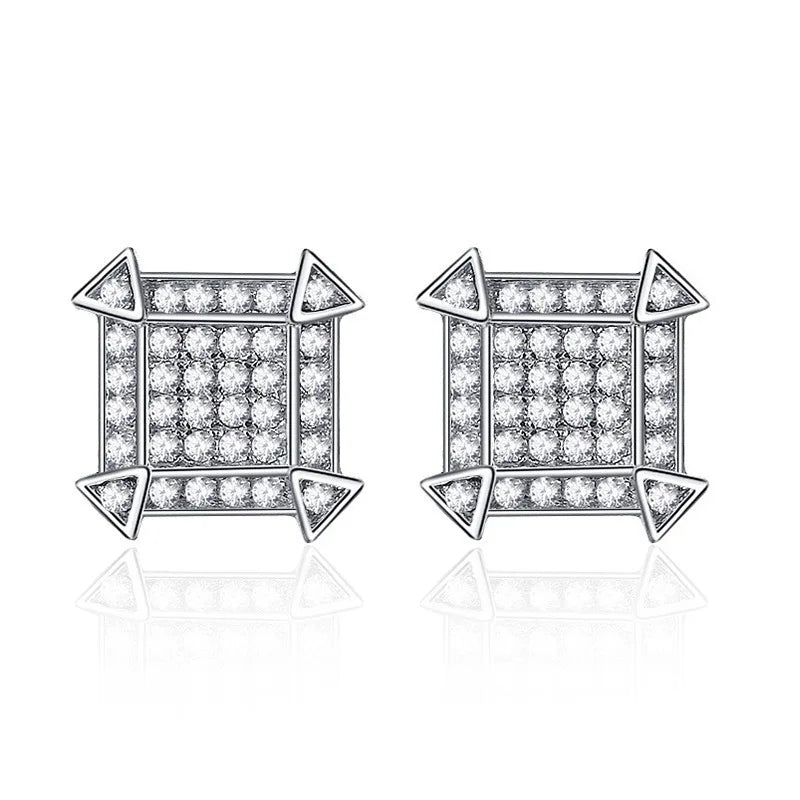 SPE12 Luminous CZ Stud Earrings for Women