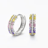 SPE12 CZ Cuff Earrings Huggie Studs