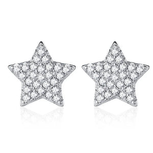 Zirconia Crystal Leaf Earrings CZ Bridal Wedding Jewelry