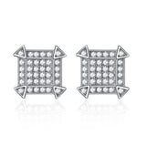 Zirconia Crystal Leaf Earrings CZ Bridal Wedding Jewelry