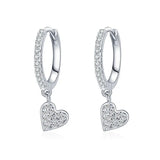 SPE13 Silver Crystal Circle Earring for Women Wedding Party Gift