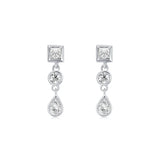 SPE14 Silver Circle Earring For Women Wedding Party