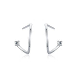925 Silver Butterfly Pearl Tassel Earrings for Women Ear Line
