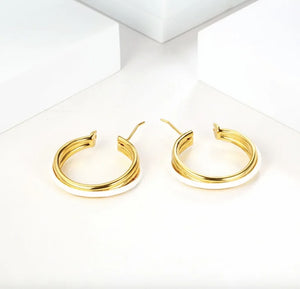 SPE16 Silver Stud Earrings Prevent Allergy MZ6666