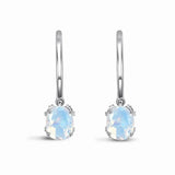 SPE18 Sparkling Zircon Stud Earrings for Women Wedding Band