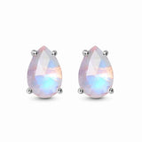 SPE18 Silver Sparkling Zircon Stud Earrings Wedding Band