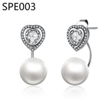 Large Asymmetric Hearts Of Love Silver Earrings