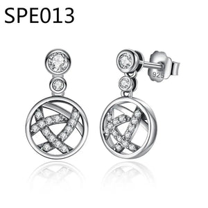 Large Asymmetric Hearts Of Love Silver Earrings