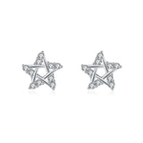 SPE20 Silver Needle Large Hoop Earrings Women's Jewelry