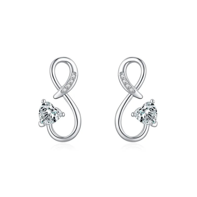Love Infinite Symbol Stud Earrings for Women