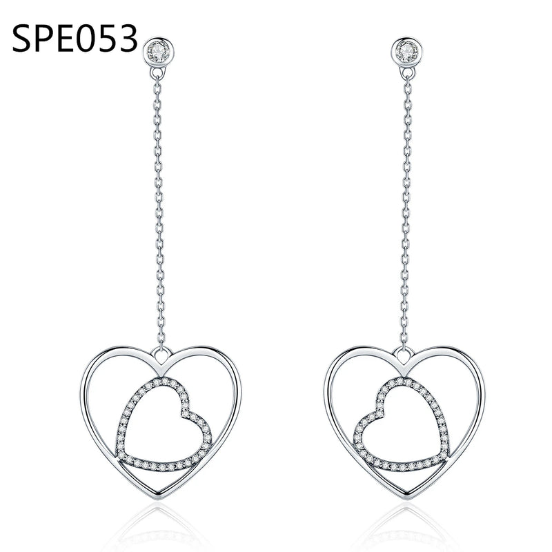 SPE5 Butterfly Hoop Earrings CZ Silver Jewelry
