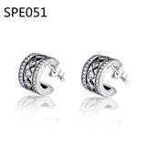 925 Sterling Silver Zircon Butterfly Earrings For Women