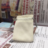 Beige Velvet Jewelry Bag for Accessories Headset Toiletry