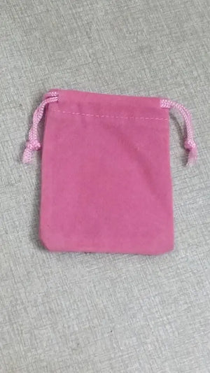 Pink Velvet Jewelry Pouch Bag Drawstring Bag, Lot of 20