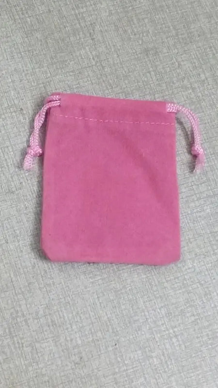 Pink Velvet Jewelry Pouch Bag Drawstring Bag, Lot of 20